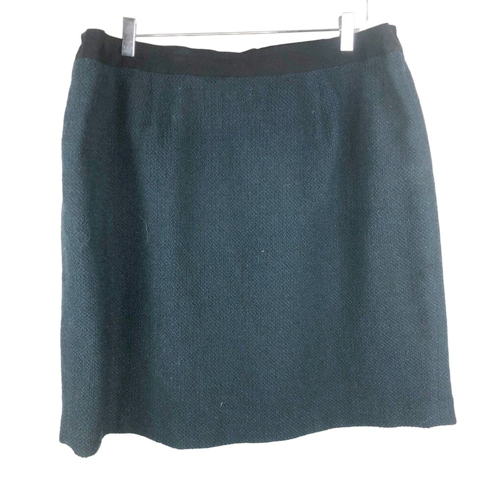 Talbot's Woman‎ Petites Blue & Black Wool Blend Mini Skirt Size 18 WP